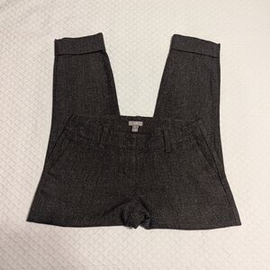 J. Jill Womens Cropped Ankle Pants Black Grey 2P Petite Career Dress Office Wear